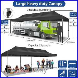 10x30' Heavy Duty Pop Up Canopy Commercial Tent Waterproof Gazebo Outdoor NEW