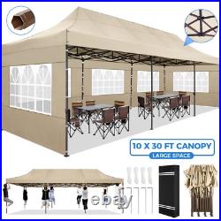 10x30' Heavy Duty Pop Up Canopy Commercial Tent Waterproof Gazebo Outdoor Party