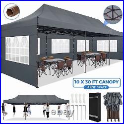 10x30' Heavy Duty Pop Up Canopy Commercial Tent Waterproof Gazebo Outdoor Party