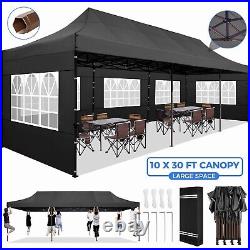 10x30 Heavy Duty Pop Up Canopy Commercial Tent Waterproof Gazebo Outdoor Party