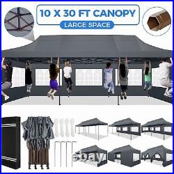 10x30' Heavy Duty Pop Up Canopy Commercial Tent Waterproof Gazebo Outdoor Party