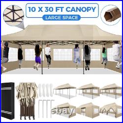 10x30' Heavy Duty Pop Up Canopy Commercial Tent Waterproof Gazebo Outdoor Party