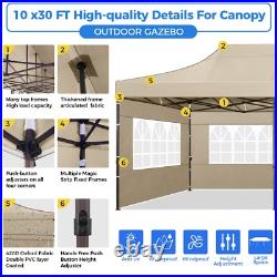 10x30' Heavy Duty Pop Up Canopy Commercial Tent Waterproof Gazebo Outdoor Party
