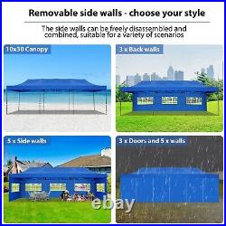 10x30 Heavy Duty Pop Up Canopy Commercial Tent Waterproof Gazebo Outdoor Party#