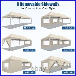 10x30' Heavy Duty Pop Up Canopy Commercial Tent Waterproof Gazebo Outdoor Party