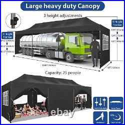 10x30' Heavy Duty Pop Up Canopy Commercial Tent Waterproof Gazebo Outdoor Party