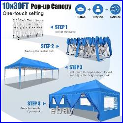 10x30 Heavy Duty Pop Up Canopy Commercial Tent Waterproof Gazebo Outdoor Party#