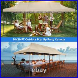 10x30' Heavy Duty Pop Up Canopy Commercial Tent Waterproof Gazebo Outdoor Party
