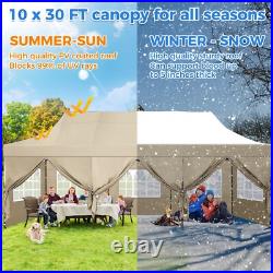 10x30' Heavy Duty Pop Up Canopy Commercial Tent Waterproof Gazebo Outdoor Party