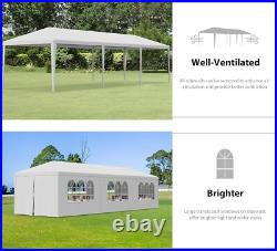 10x30' Outdoor Canopy Tent with Removable Sidewalls Gazebo Pavilion for Backya