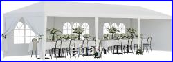 10x30' Outdoor Canopy Tent with Removable Sidewalls Gazebo Pavilion for Backya