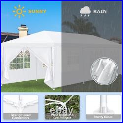 10x30 Party Tent Waterproof Outdoor Event Canopy White Gazebo with 8 Sidewalls