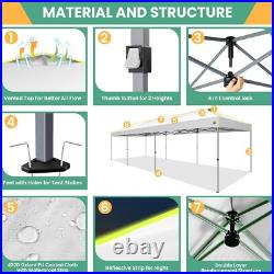 10x30' Pop Up Canopy Heavy Duty Commercial Instant Tent Waterproof Party Gazebo