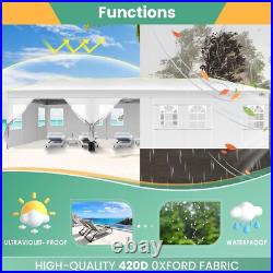 10x30' Pop Up Canopy Heavy Duty Commercial Instant Tent Waterproof Party Gazebo