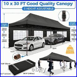 10x30 Pop Up Canopy Heavy Duty Tent with 8 Removable Sidewalls Commercial Gazebo