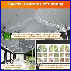 10x30 Pop Up Canopy Outdoor Party Tent Commercial Event Gazebo with 8 Sidewalls