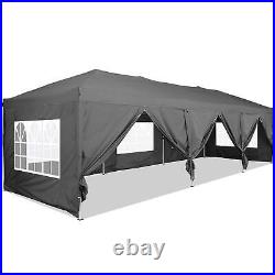 10x30 Pop Up Canopy Outdoor Party Tent Commercial Event Gazebo with 8 Sidewalls