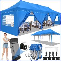 10x30 Pop up Canopy Heavy Duty Gazebo Waterproof Tent with Sidewalls & Sandbags