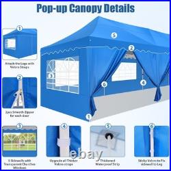10x30 Pop up Canopy Heavy Duty Gazebo Waterproof Tent with Sidewalls & Sandbags
