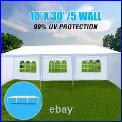 10x30 Wedding Party Canopy Tent Gazebo 5 Sidewalls Outdoor Event Shelter