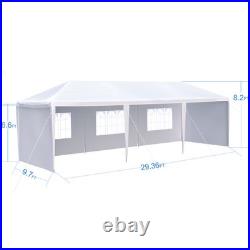 10x30 Wedding Party Canopy Tent Gazebo 5 Sidewalls Outdoor Event Shelter