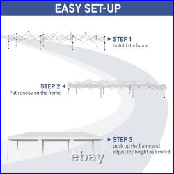 10x30 ft EZ Outdoor Pop Up Canopy Party Tent Garden Gazebo With 8 Pcs Sadbag
