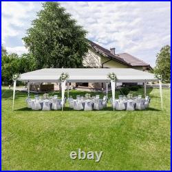 10x30 ft EZ Outdoor Pop Up Canopy Party Tent Garden Gazebo With 8 Pcs Sadbag