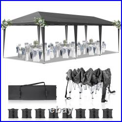 10x30 ft EZ Pop Up Canopy Tent Patio Tent Outdoor Party With Bag On Wheels