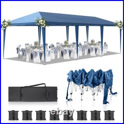 10x30 ft EZ Pop Up Canopy Tent Waterproof Outdoor Wedding Party & Bag On Wheels