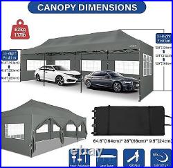 10x30FT Heavy Duty Pop Up Canopy Commercial Tent Waterproof Car Gazebo Outdoor