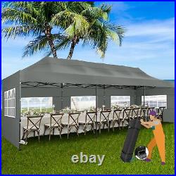 10x30FT Heavy Duty Pop Up Canopy Commercial Tent Waterproof Gazebo Outdoor