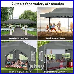 10x30FT Heavy Duty Pop Up Canopy Commercial Tent Waterproof Gazebo Outdoor