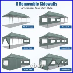 10x30FT Pop Up Canopy Wedding Commercial Heavy Duty Party Tent Gazebo Sidewalls