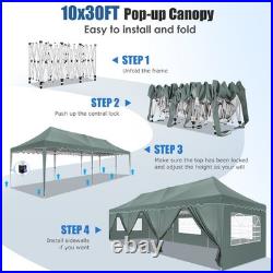 10x30FT Pop Up Canopy Wedding Commercial Heavy Duty Party Tent Gazebo Sidewalls