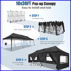 10x30FT Pop Up Canopy Wedding Commercial Heavy Duty Party Tent Gazebo Sidewalls