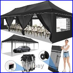 10x30Ft Pop Up Canopy Party Wedding Tent Heavy Duty Outdoor Gazebo&8 Sidewalls