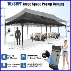 10x30Ft Pop Up Canopy Party Wedding Tent Heavy Duty Outdoor Gazebo&8 Sidewalls