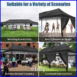 10x30Ft Pop Up Canopy Party Wedding Tent Heavy Duty Outdoor Gazebo&8 Sidewalls