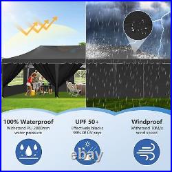 10x30Ft Pop Up Canopy Party Wedding Tent Heavy Duty Outdoor Gazebo&8 Sidewalls