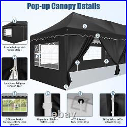 10x30Ft Pop Up Canopy Party Wedding Tent Heavy Duty Outdoor Gazebo&8 Sidewalls