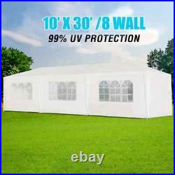 10x30ft Large Outdoor Party Canopy Sturdy Metal Spiral Tube Frame, Waterproof