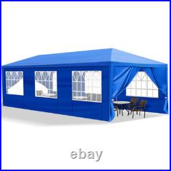 10x30ft Outdoor Party Tent Waterproof PE Canopy 8 Removable Sidewalls
