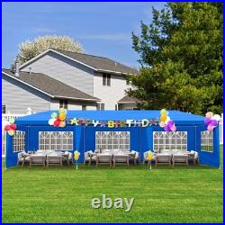 10x30ft Outdoor Party Tent Waterproof PE Canopy 8 Removable Sidewalls