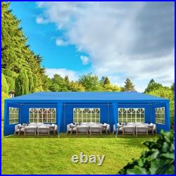 10x30ft Outdoor Party Tent Waterproof PE Canopy 8 Removable Sidewalls