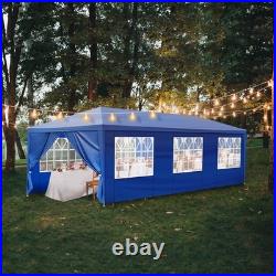 10x30ft Outdoor Party Tent Waterproof PE Canopy 8 Removable Sidewalls