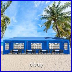 10x30ft Outdoor Party Tent Waterproof PE Canopy 8 Removable Sidewalls
