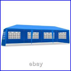 10x30ft Outdoor Party Tent Waterproof PE Canopy 8 Removable Sidewalls