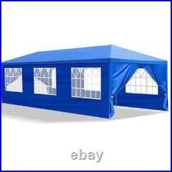 10x30ft Outdoor Party Tent Waterproof PE Canopy 8 Removable Sidewalls