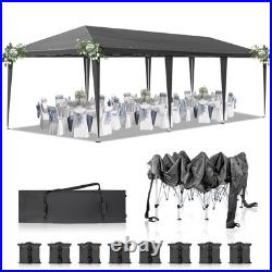 10x30ft Outdoor Pop Up Canopy, Portable Instant Canopy Tent, Sadbag, on Wheel