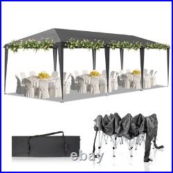 10x30ft Outdoor Pop Up Canopy, Portable Instant Canopy Tent, Sadbag, on Wheel